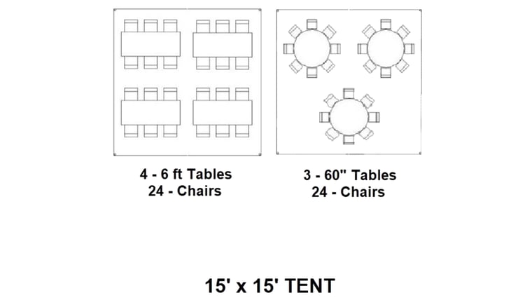 Frame Tent - 15 x 15 x 8 ft - 3