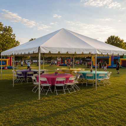 20x20 frame tent available for event equipment rental