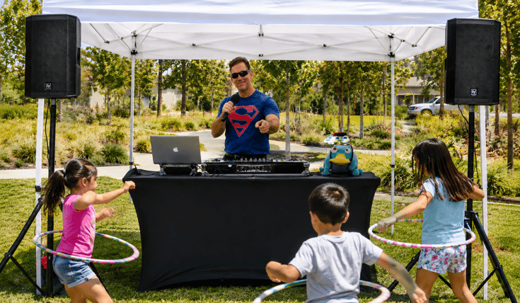 Interactive DJ game master event entertainment