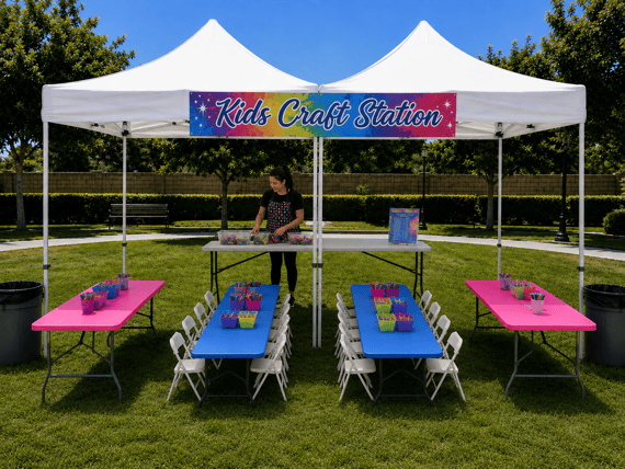Kids craft station event activity