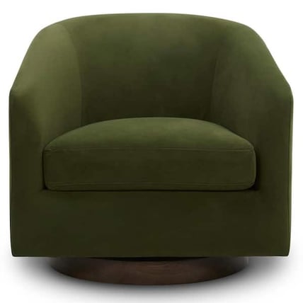 Suede Green Swivel null chair rental