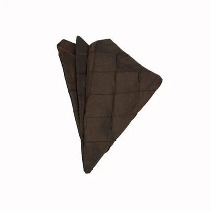 Pintuck Chocolate napkin rental