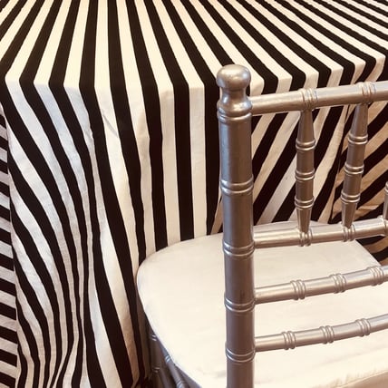 Hampton Black/Ivory null tablecloth linen rental