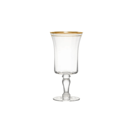 Gold Trim Water Glass null glassware rental