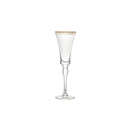Gold Trim Champagne Flute null glassware rental