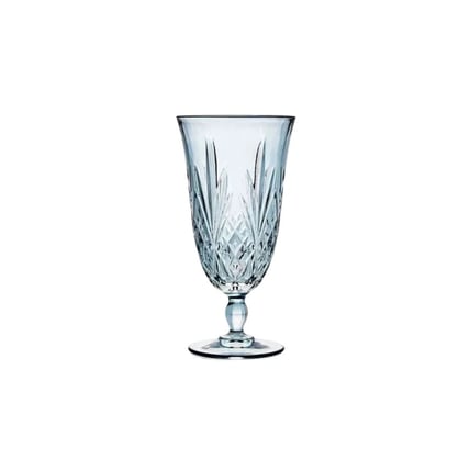 Crystal Cut Water Glass Blue glassware rental