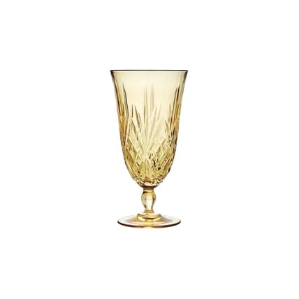 Crystal Cut Water Glass Yellow glassware rental