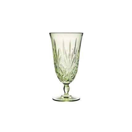 Crystal Cut Water Glass Green glassware rental