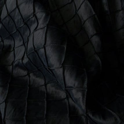 Pintuck Black tablecloth linen rental