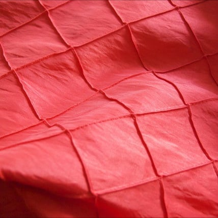 Pintuck Red tablecloth linen rental