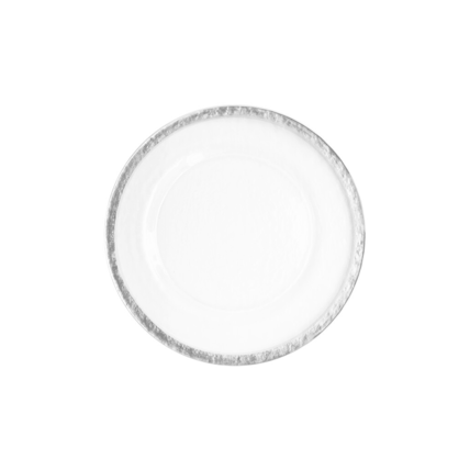 Glass Metallic Ring Silver dinnerware rental