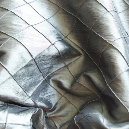 Pintuck Steel tablecloth linen rental
