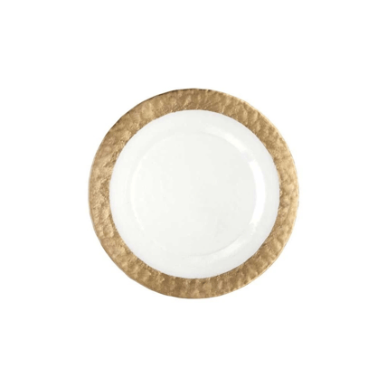 Glass Metallic Ring Gold dinnerware rental