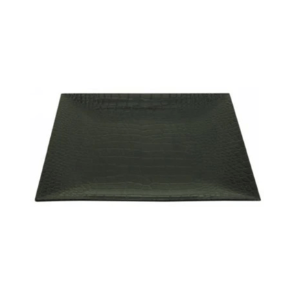 Croco Black Square null dinnerware rental