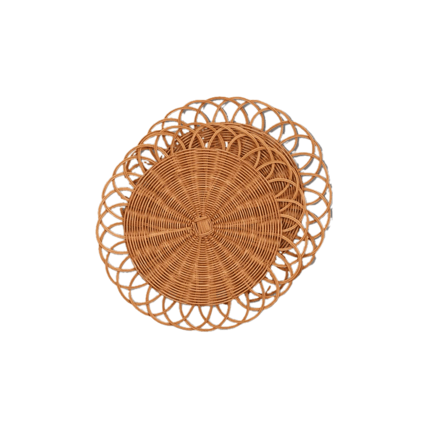 Sun Rattan Light Brown null dinnerware rental