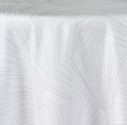 Ole White Silver (Reversible) tablecloth linen rental