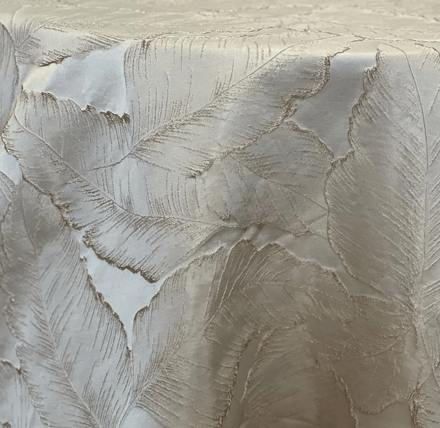 Gilded Palm Champagne tablecloth linen rental