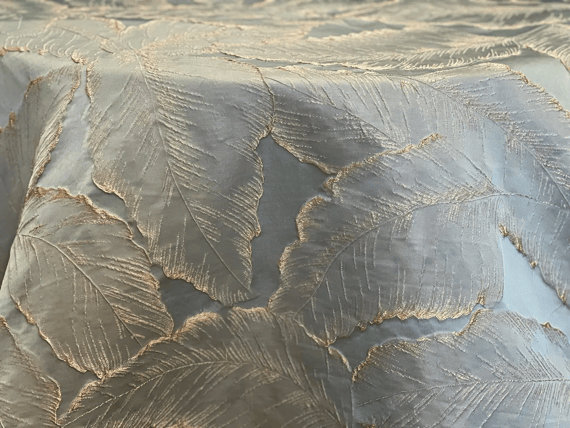 Gilded Palm Sea Mist tablecloth linen rental