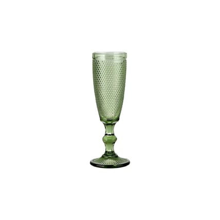 Capri Champagne Flute Olive Green glassware rental