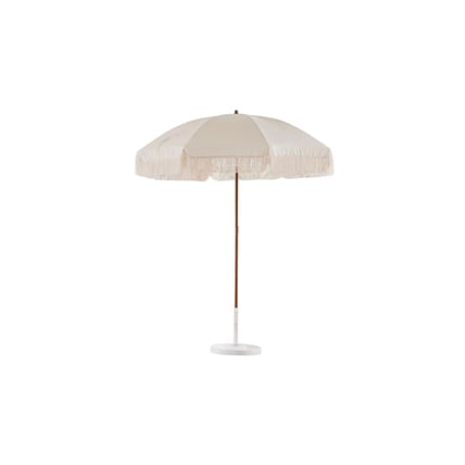 Cream Fringe with wood square base rental rental