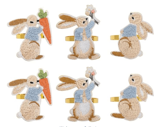 Spring Bunny Napkin Rings napkin ring rental