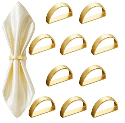 Matte gold stainless steel Napkin Rings napkin ring rental