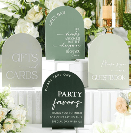 Sage Green 5x7 Event Signage (set of 4) signage rental