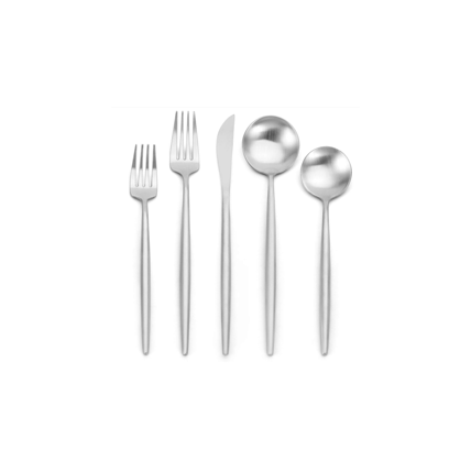Carolina Matte Silver flatware rental