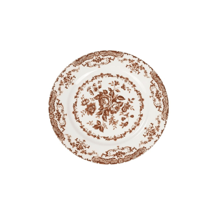 Floral Brown Vintage dinnerware rental