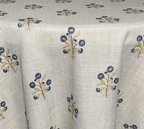 Poppy Blue null tablecloth linen rental
