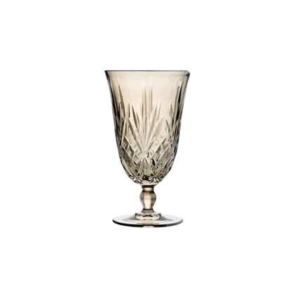 Crystal Cut Water Glass Smoke glassware rental