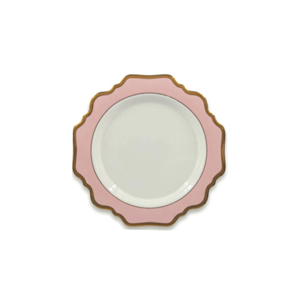 Pink & Gold Baroque null dinnerware rental