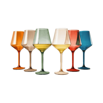 Acrylic Rainbow Wine Glasses null glassware rental