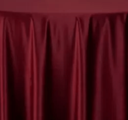Velvet Burgundy tablecloth linen rental