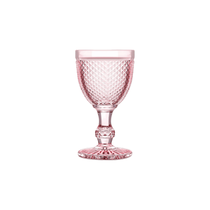 Capri Glass Rose Pink glassware rental