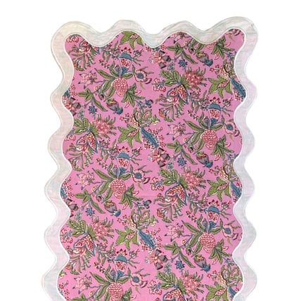 Palm Beach Pink Boho runner 20x124 (royal table runner) null napkin rental