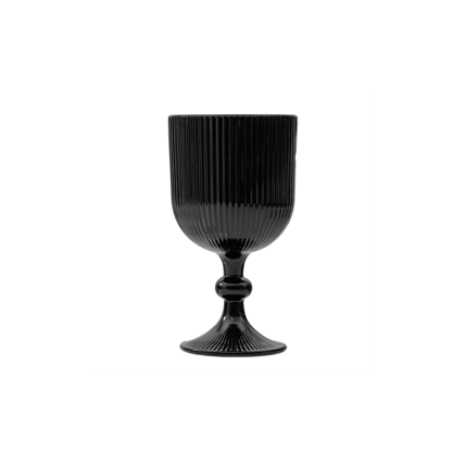 Deco Black Glass null glassware rental
