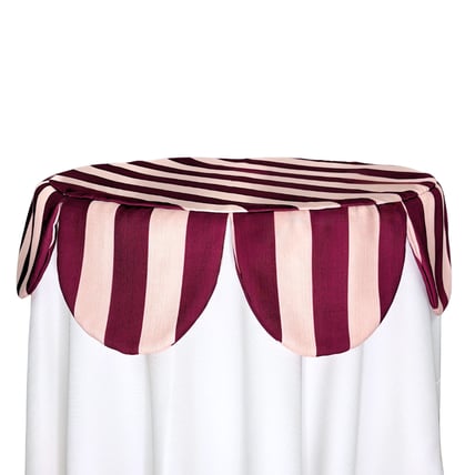 Petal overlay Blush Vino Lines Linen-Handmade null tablecloth linen rental