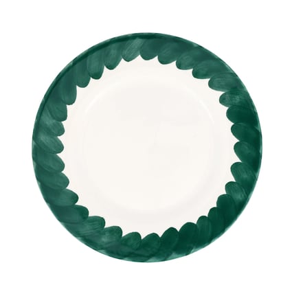 Hand painted Lisboa Brushstrokes Green null dinnerware rental