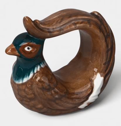 Pheasant Brown Napkin Rings napkin ring rental