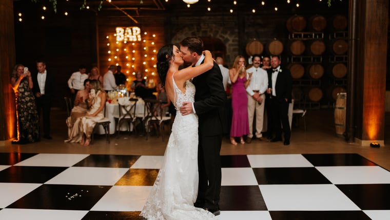 B&W Dance Floor - 21x21 rental from NCW Event Rentals, available in Wenatchee, Cle Elum, Chelan and Leavenworth Washington