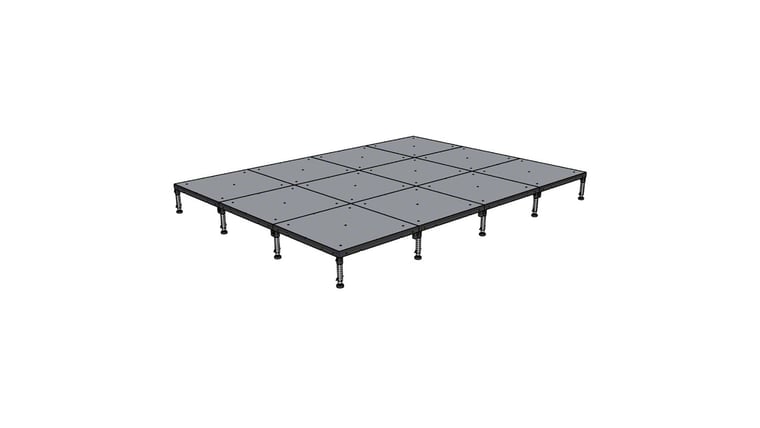 12' x 16' BilJax Stage rental from NCW Event Rentals, available in Wenatchee, Cle Elum, Chelan and Leavenworth Washington