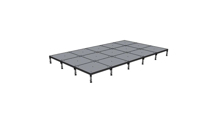 12' x 20' BilJax Stage rental from NCW Event Rentals, available in Wenatchee, Cle Elum, Chelan and Leavenworth Washington