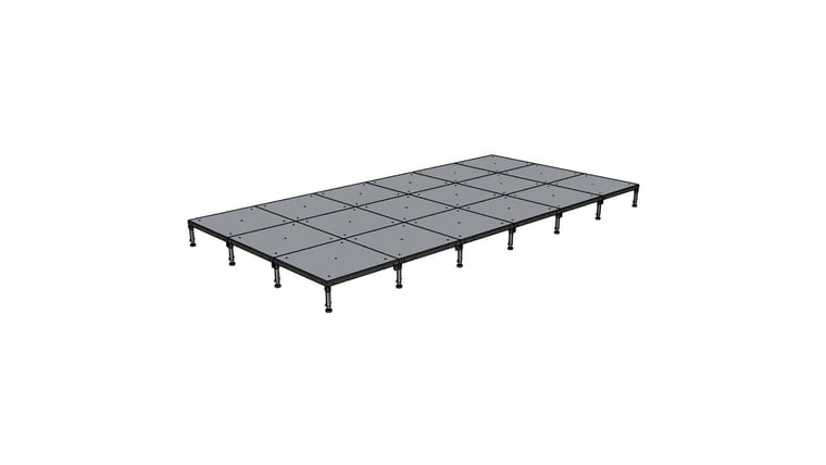 12' x 24' BilJax Stage rental from NCW Event Rentals, available in Wenatchee, Cle Elum, Chelan and Leavenworth Washington