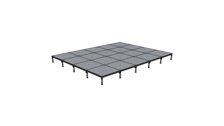 16' x 20' BilJax Stage rental from NCW Event Rentals, available in Wenatchee, Cle Elum, Chelan and Leavenworth Washington