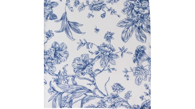 Blue French Toile 20"x20" Napkin rental from NCW Event Rentals, available in Wenatchee, Cle Elum, Chelan and Leavenworth Washington