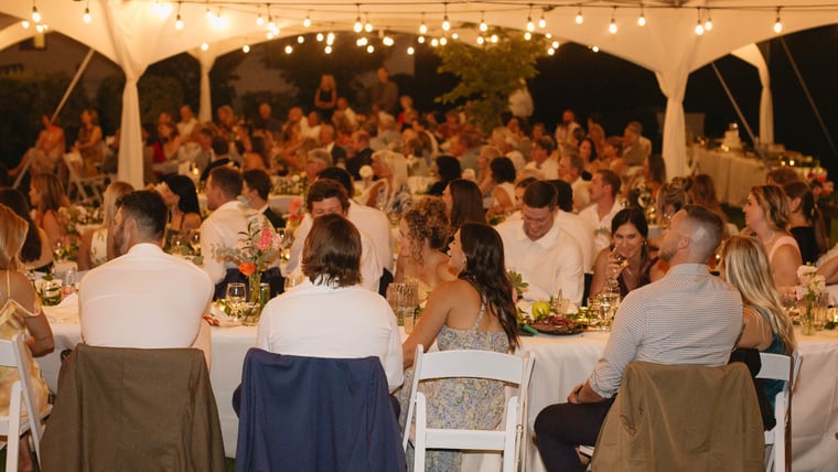 Marquee Tent Lighting - 35x40 Hex rental from NCW Event Rentals, available in Wenatchee, Cle Elum, Chelan and Leavenworth Washington