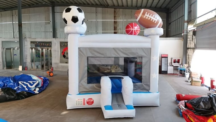 Gray Pastel Color Sports Theme Bounce House rental in Charleston, SC